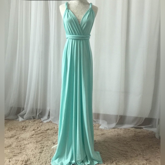 Light Blue Infinity Dress size Med - Picture 9 of 9